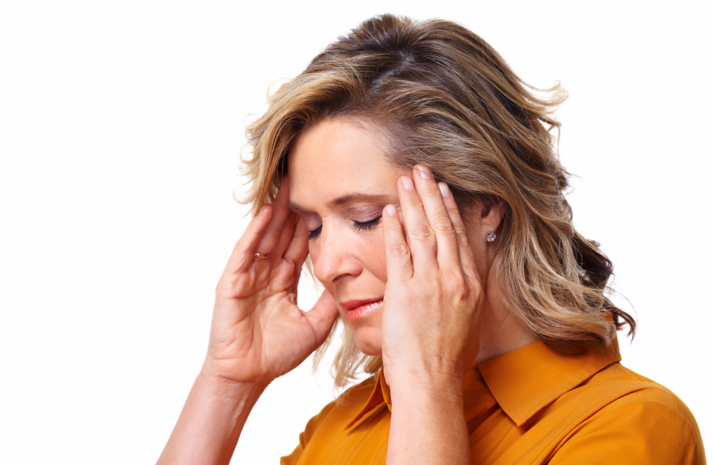 Woman having headache